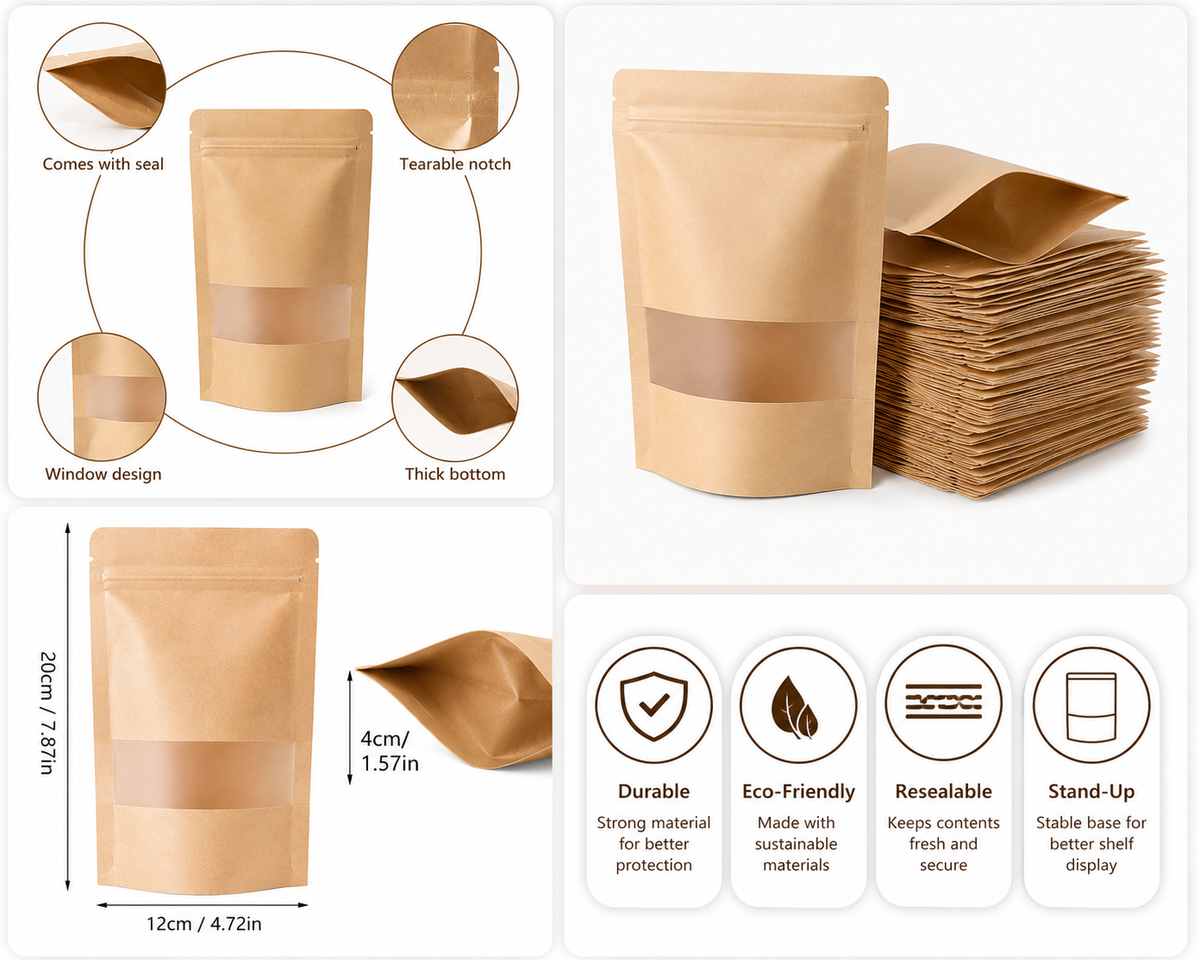 kraft zipper pouch